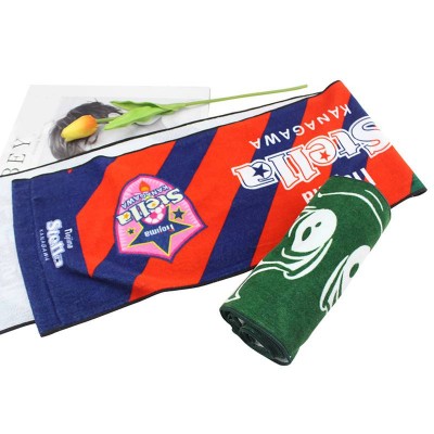 Luxury Vivid 100% Cotton 4k Digital Print Sports Gym Slogan Towel With Custom Logo For Match Campaign